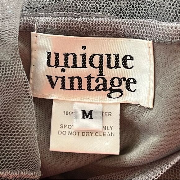 Unique Vintage Silver Sequin Cocktail Dress Size Medium 1920s Vibes Retro - Picture 5 of 7